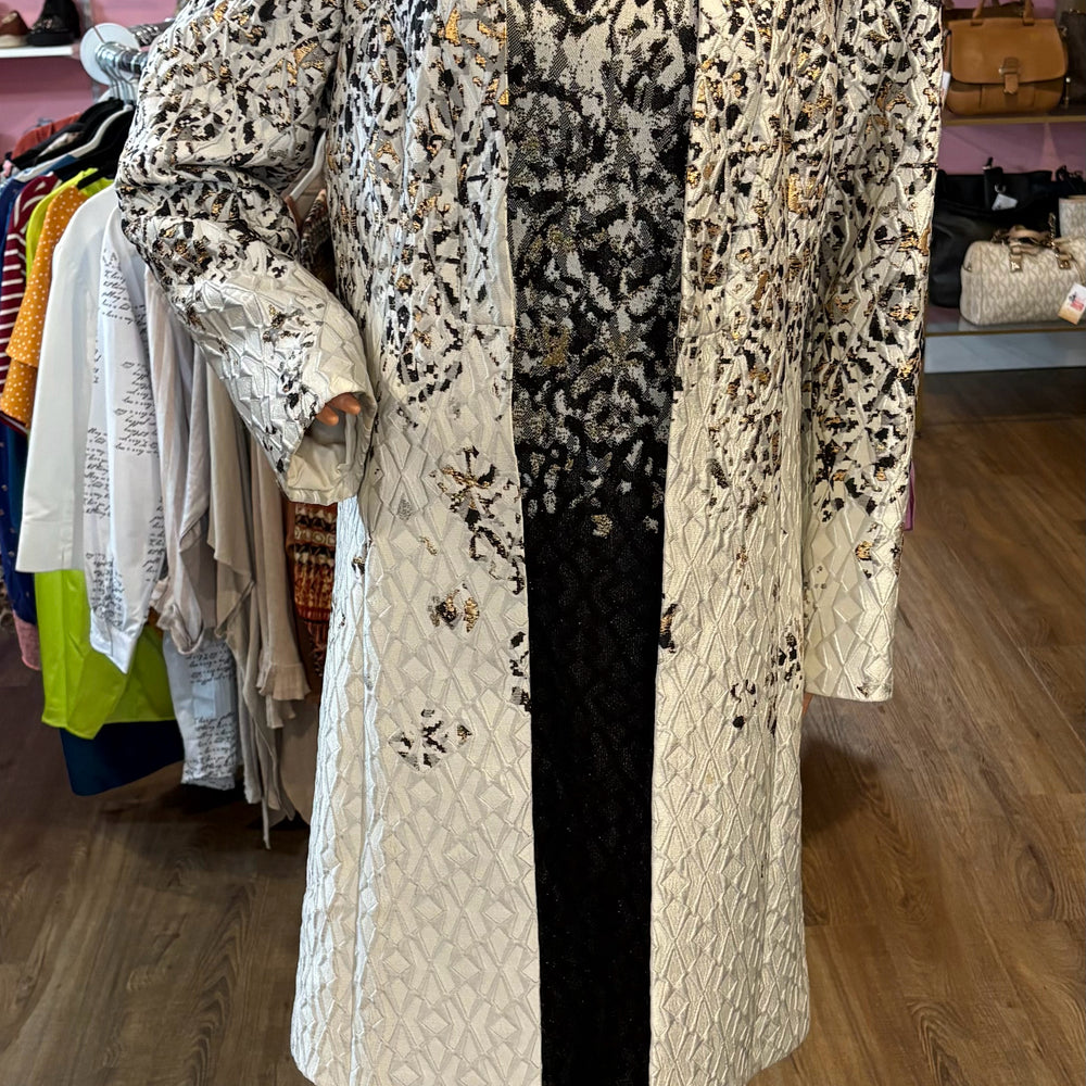 
                      
                        St. John Collection Metallic Pixelated Jacquard Topper Jacket & Dress Set Sz:14
                      
                    