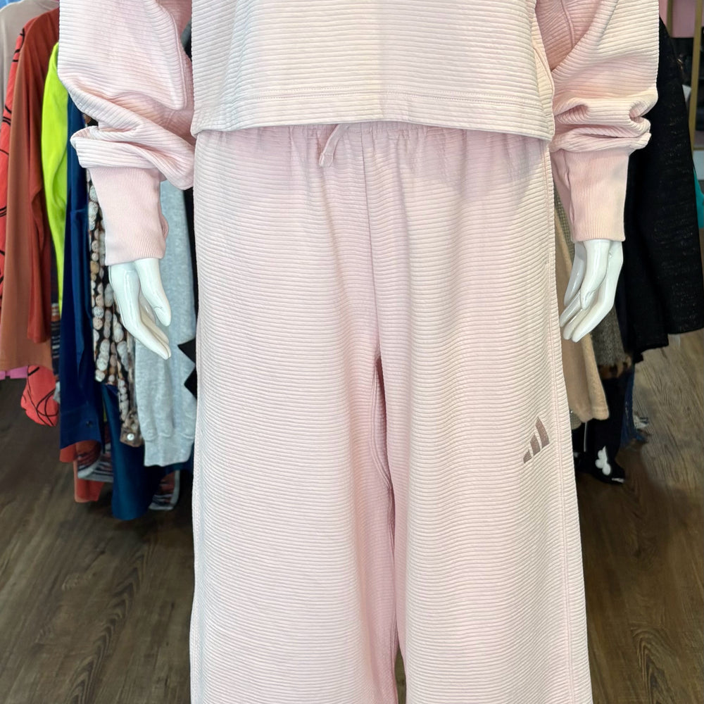 RARE Adidas All SZN Ribbed Light Pink 2 Piece Set Size:M