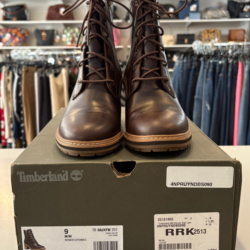 NWB Timberland Sienna High Lace Waterproof Side Zip Boots Size:9M