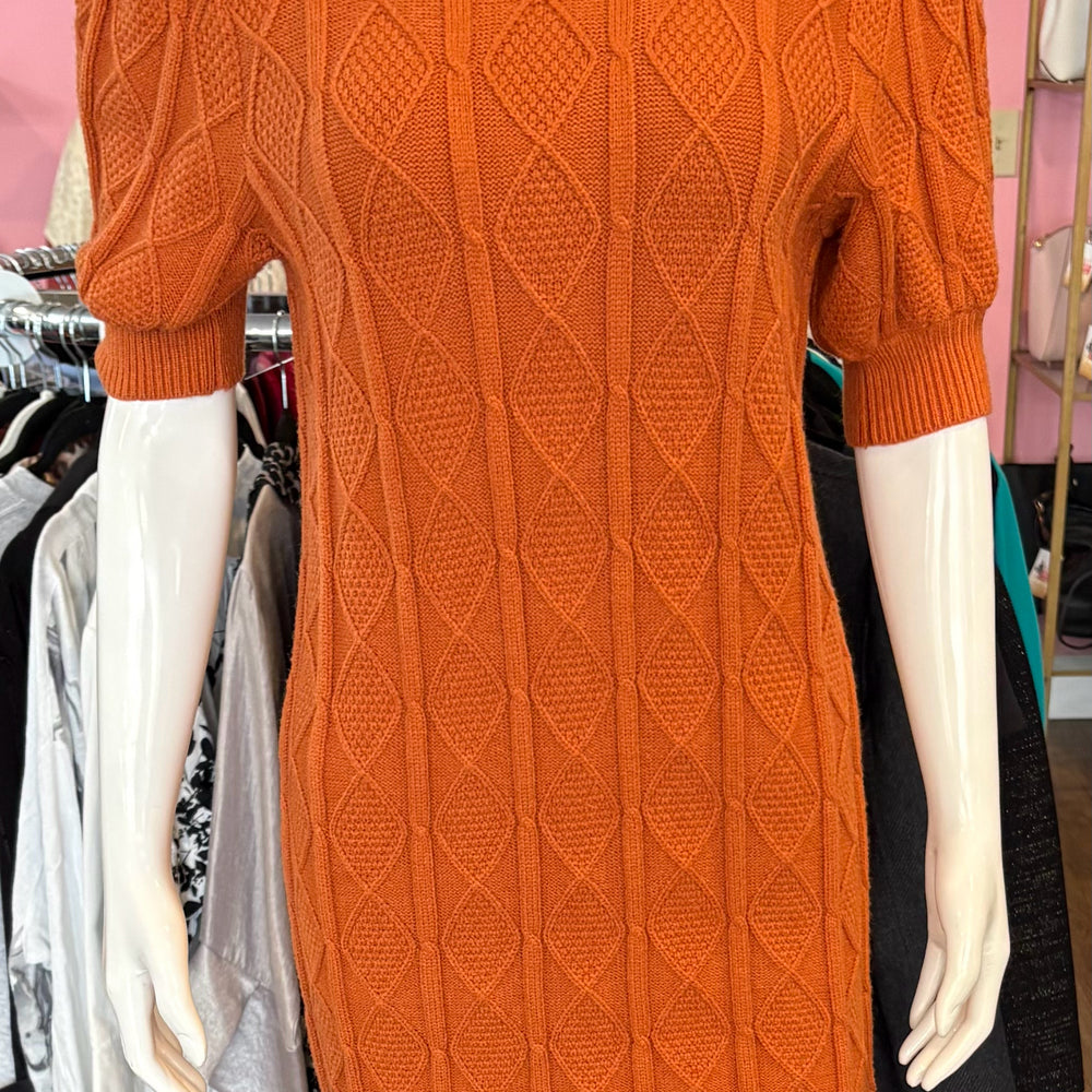 NWOT 70°F/ 21°C Orange Short Sleeve Sweater Dress Size:M