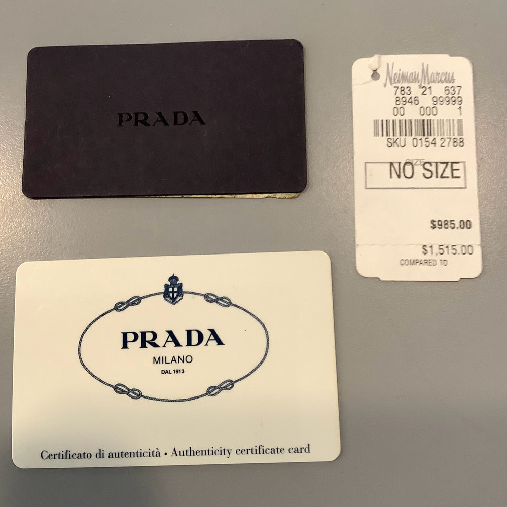 
                      
                        Vintage Prada Black Nylon Lizard Trim Pocket Frame Nero Bag BR2842
                      
                    