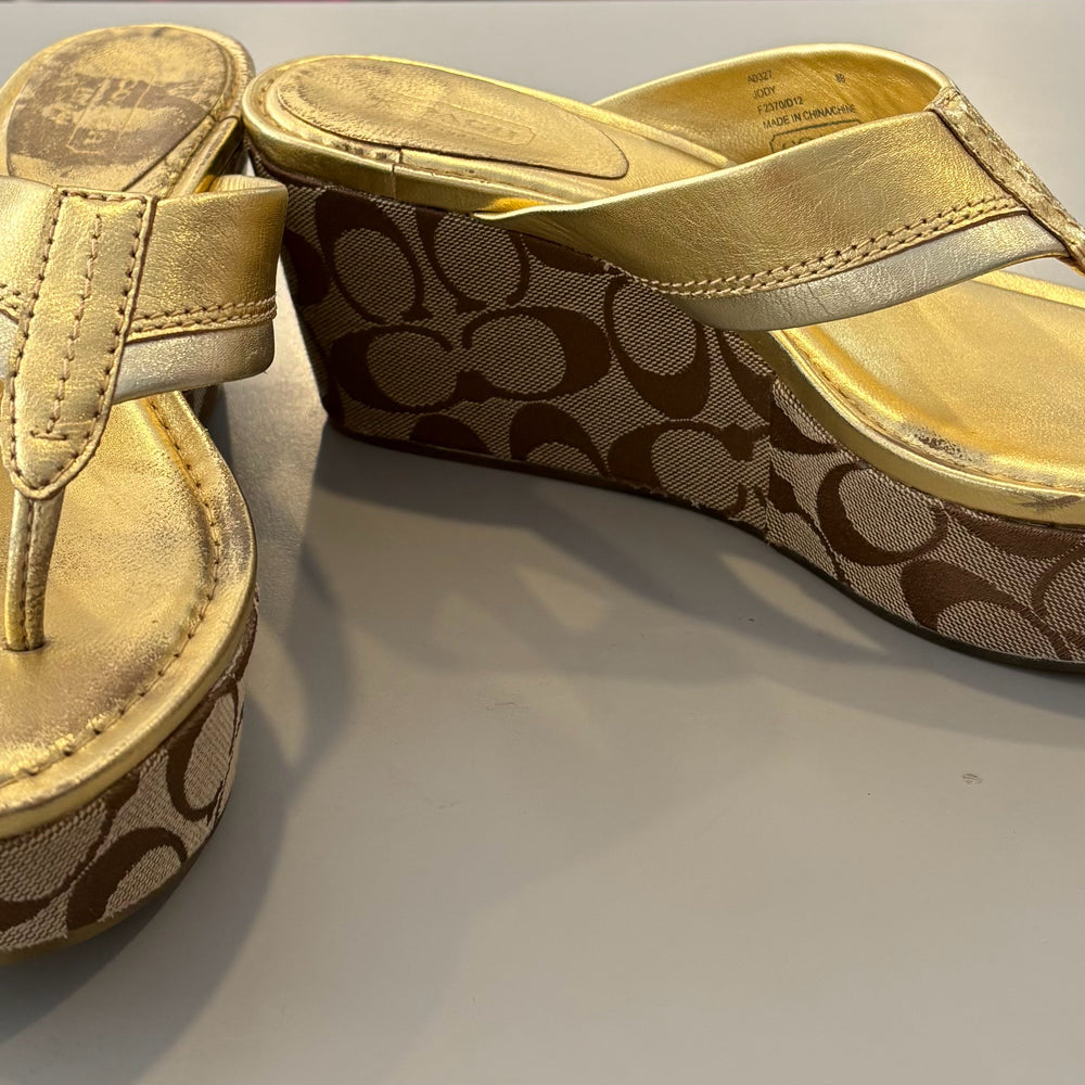 RARE Coach Jody Wedge Sandals Size:8B