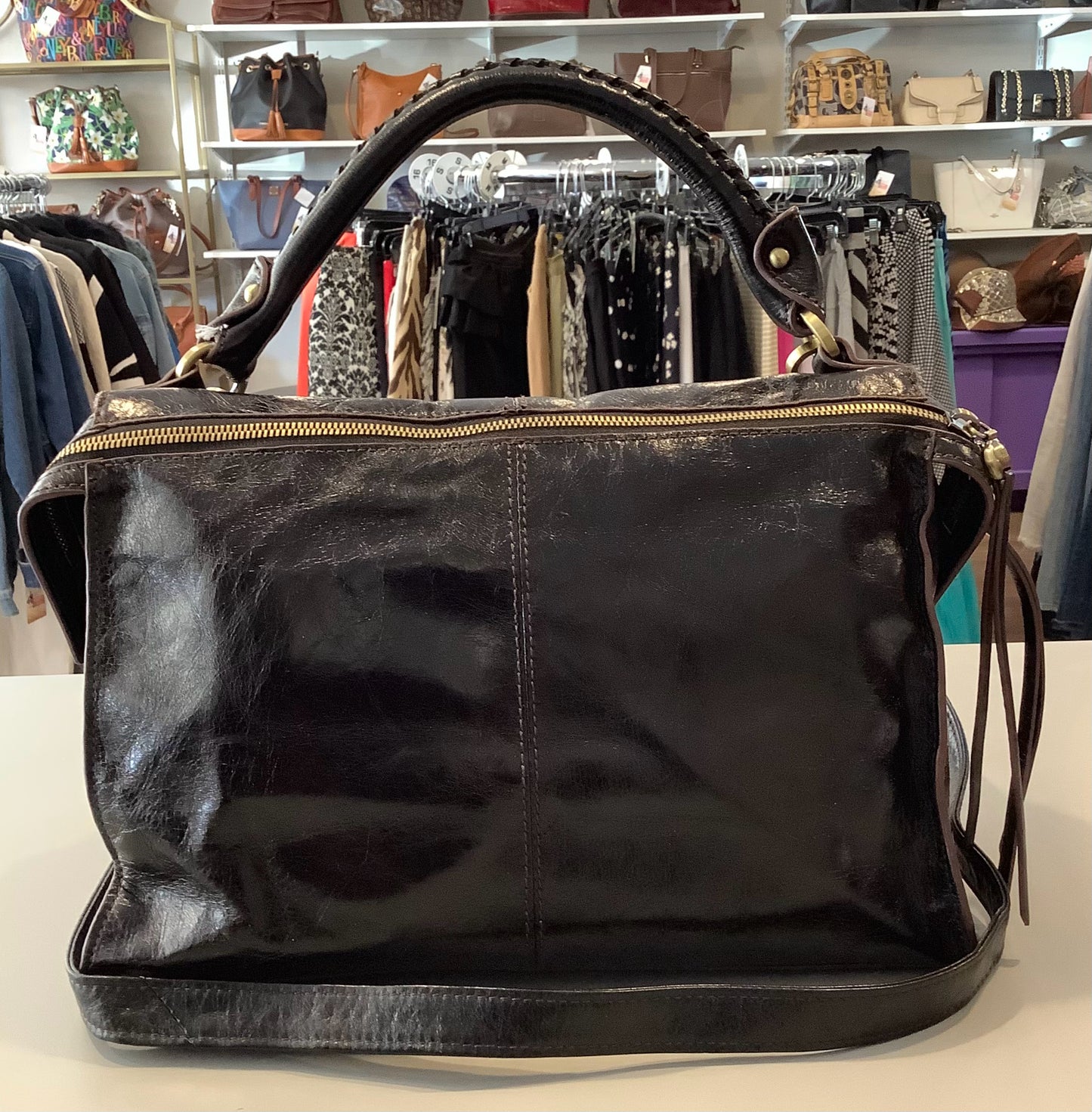 HOBO Black Leather Shoulder Bag/Crossbody