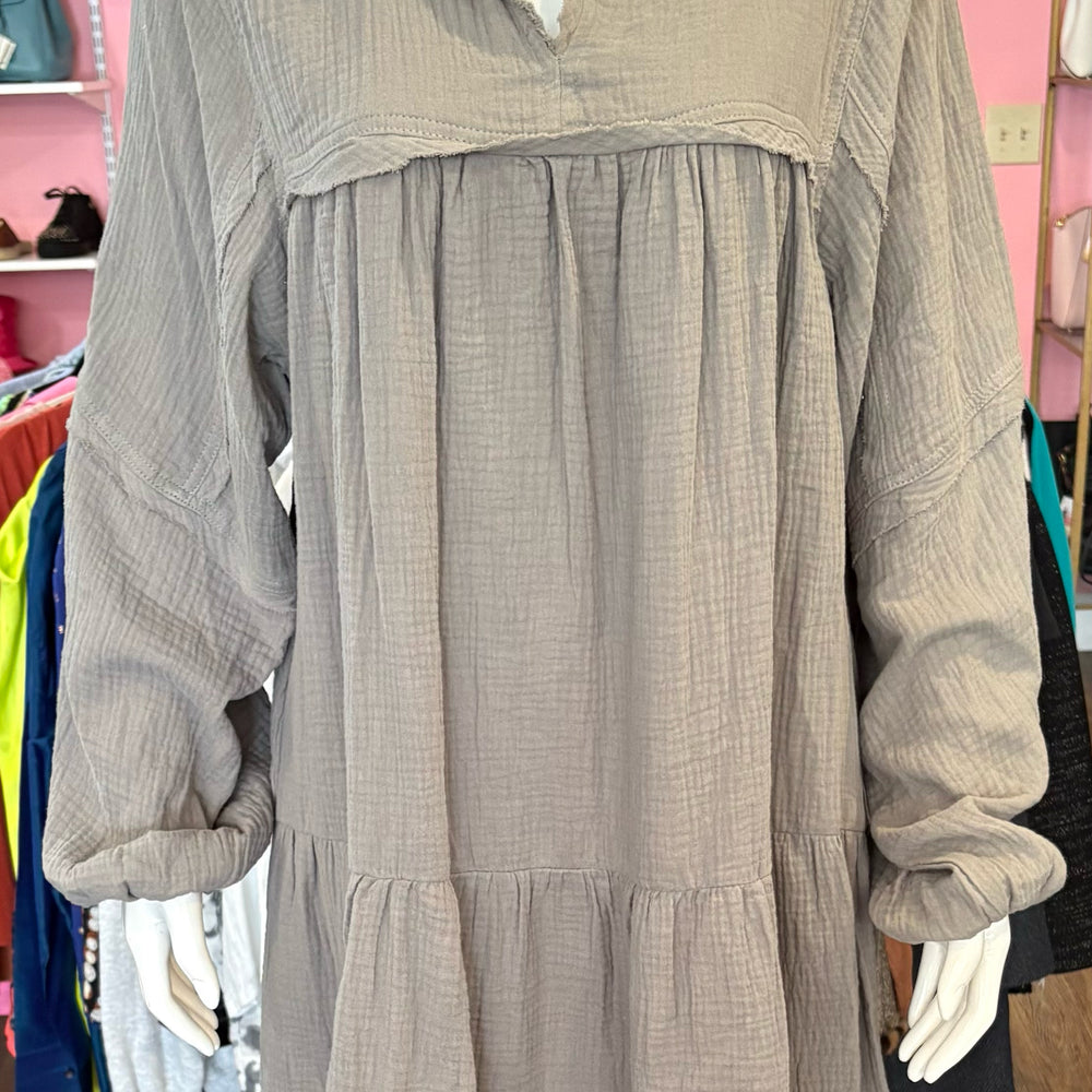 NWOT Ces Femme Olive Green 100% Cotton Dress Size: M