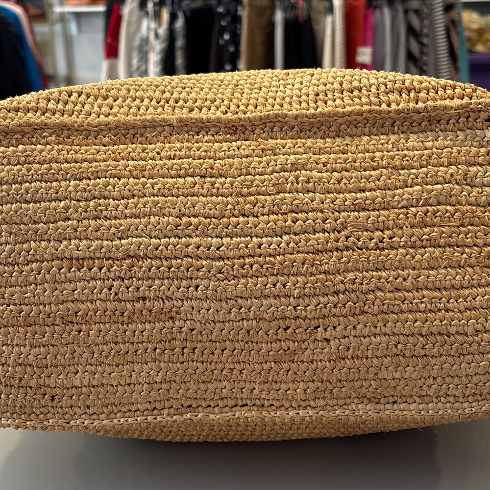 
                      
                        RARE Brighton Tan Straw Tote with Leather Handles
                      
                    