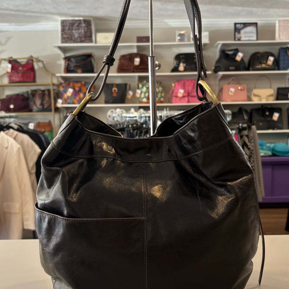 HOBO International Black Leather Shoulder Bag