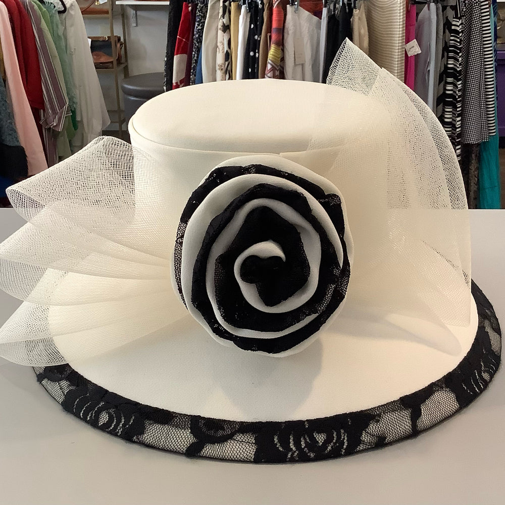 Nubiano Black+ White Dress Hat