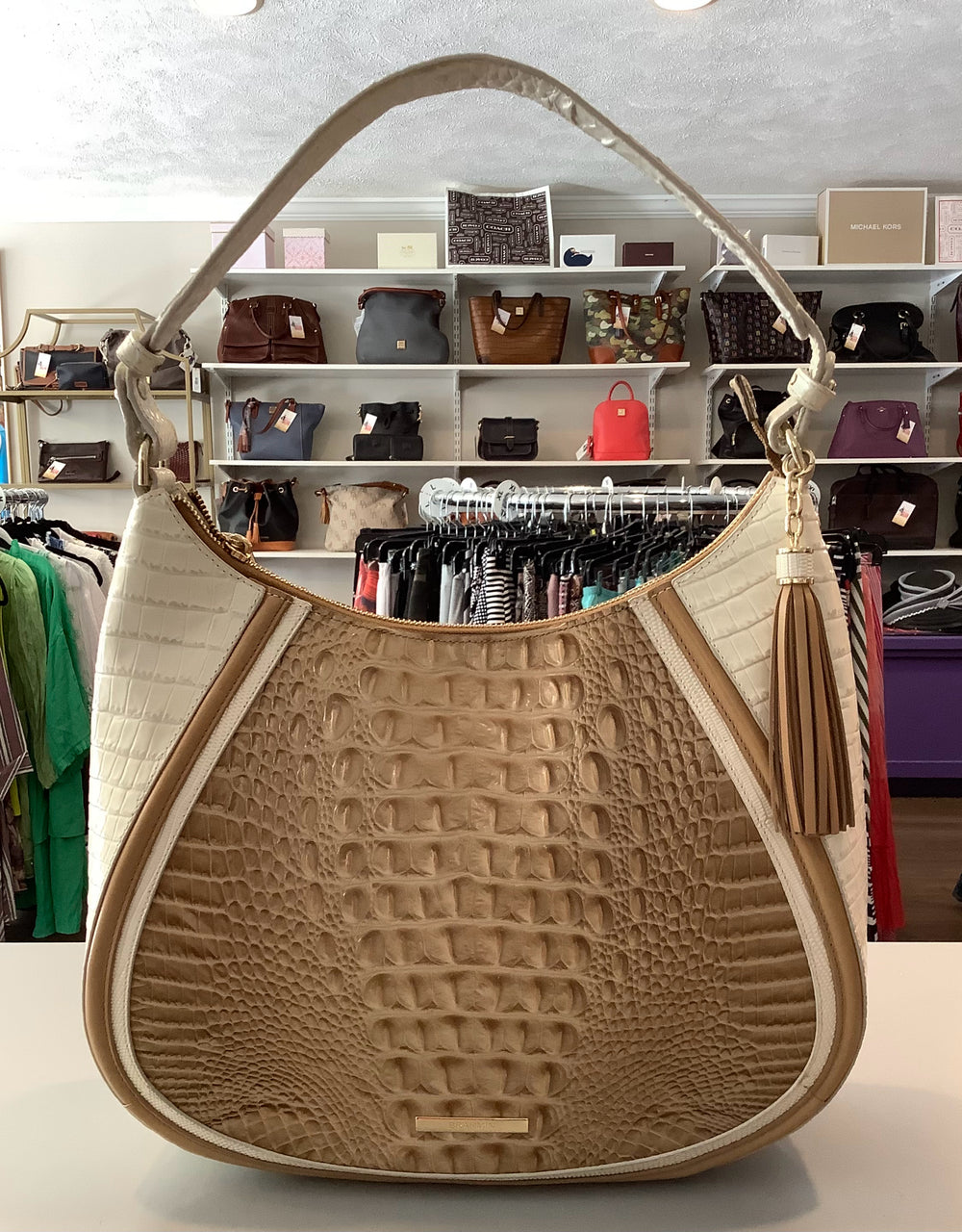Brahmin Enchant Amira Shoulder Bag - Shortbread