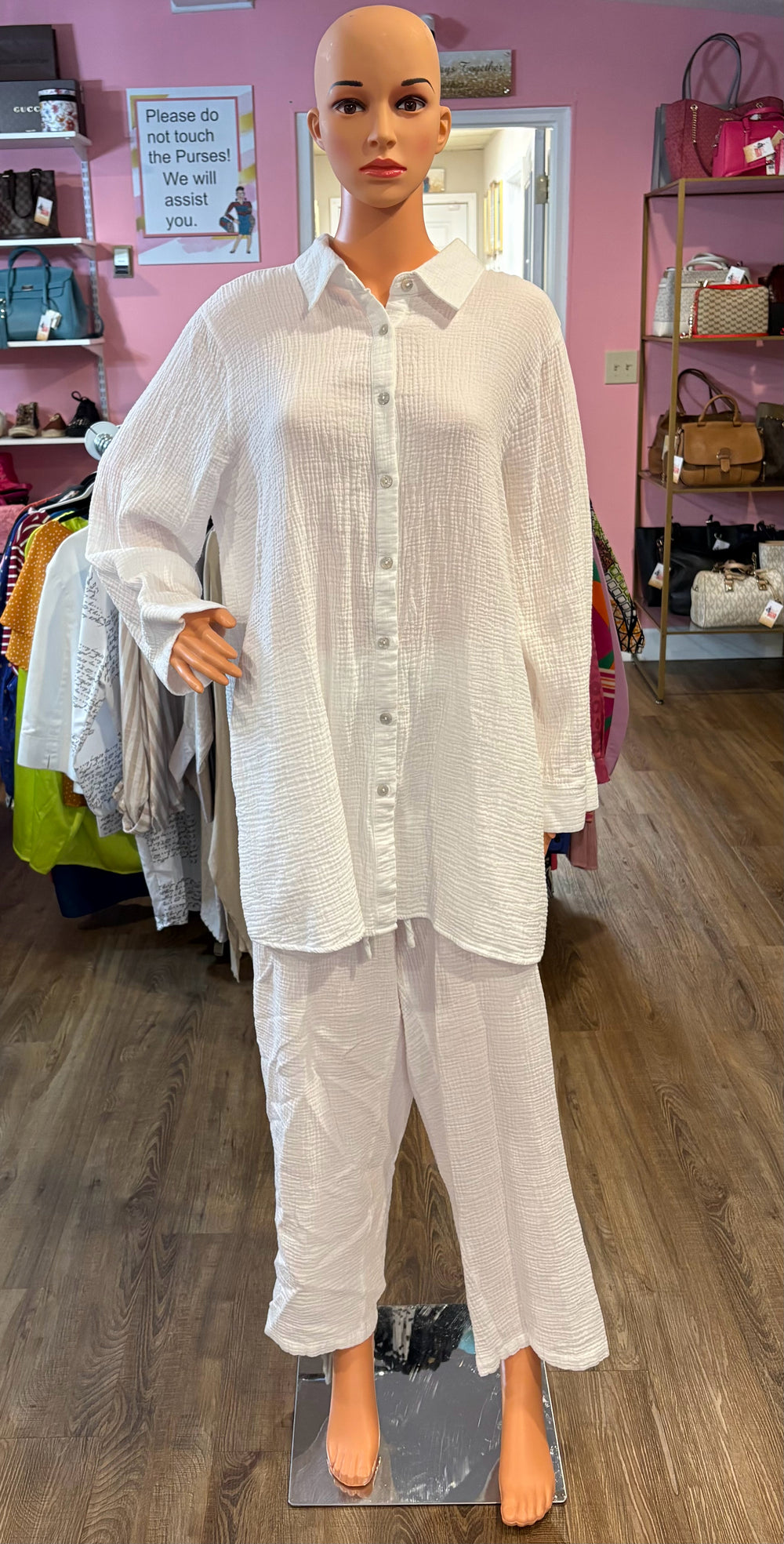 Joie Cotton Two Piece Set Size:1X