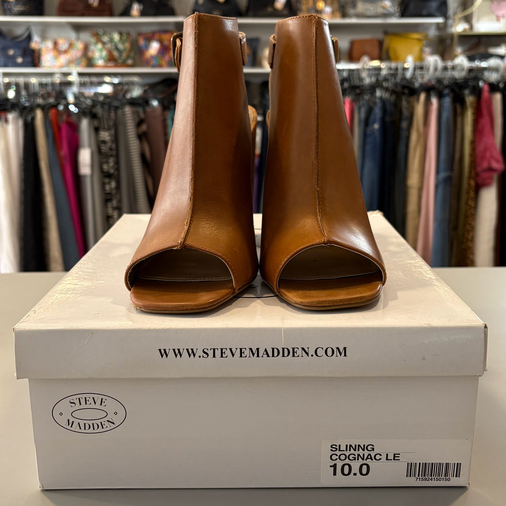 
                      
                        Steve Madden SLINNG Cognac Heels 10M
                      
                    
