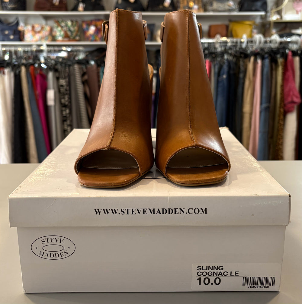 Steve Madden SLINNG Cognac Heels 10M