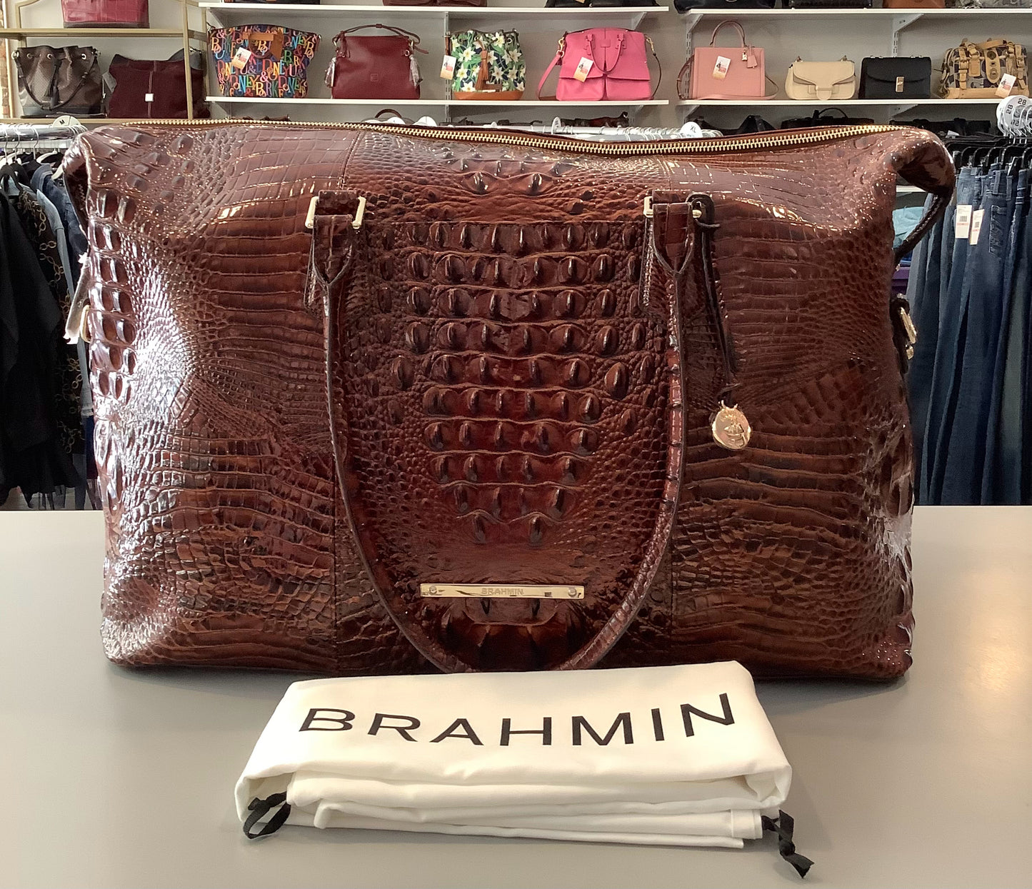 NWT Brahmin Duxbury Weekender in Pecan Melbourne