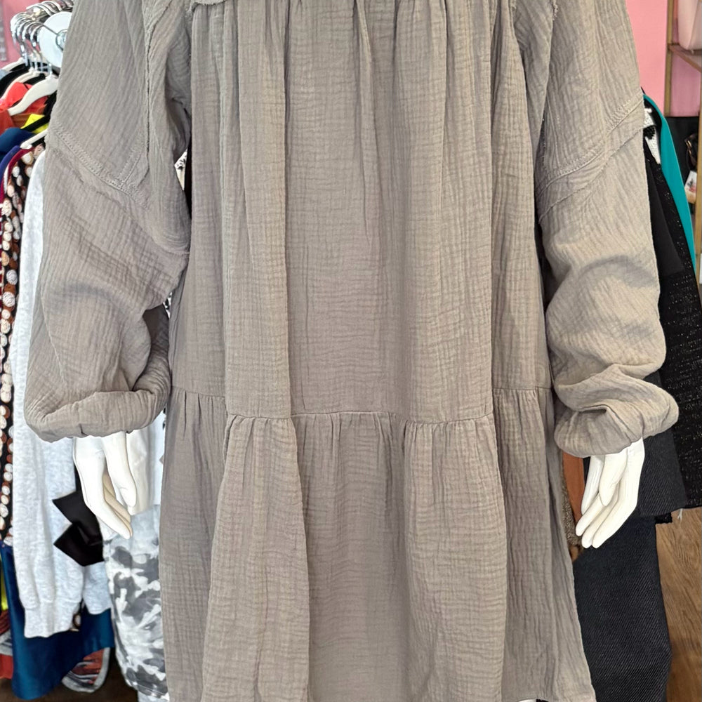 NWOT Ces Femme Olive Green 100% Cotton Dress Size: M