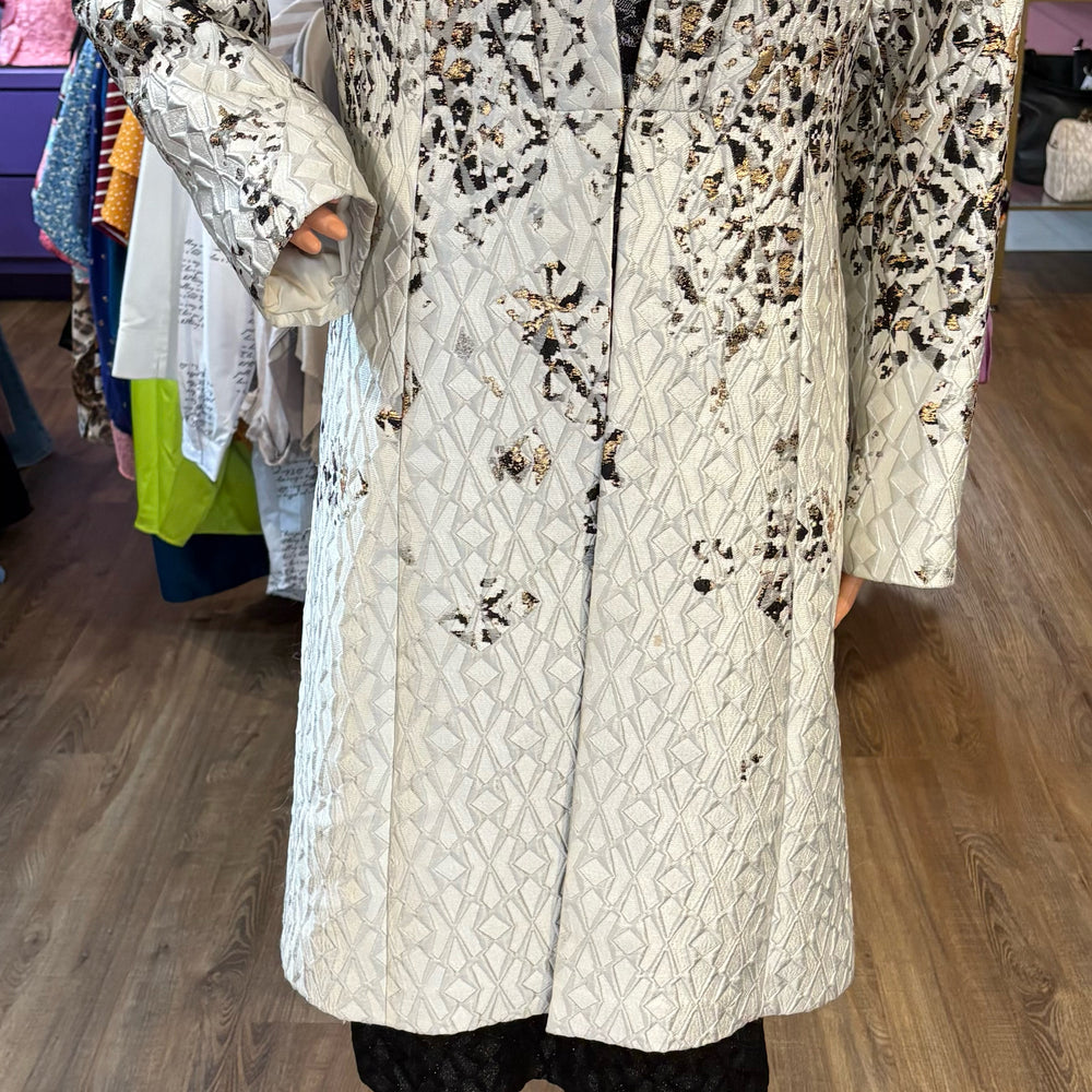 
                      
                        St. John Collection Metallic Pixelated Jacquard Topper Jacket & Dress Set Sz:14
                      
                    