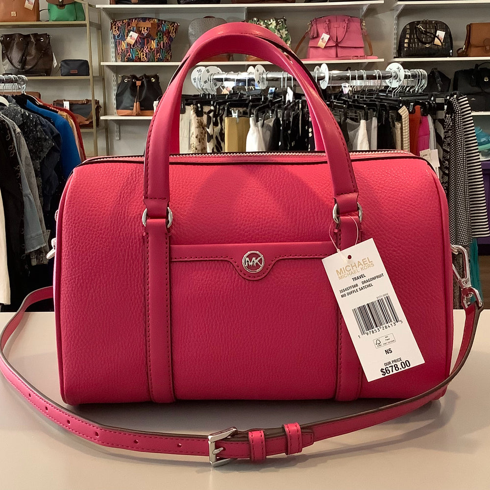 Michael Kors MD Duffle Satchel in Dragonfruit