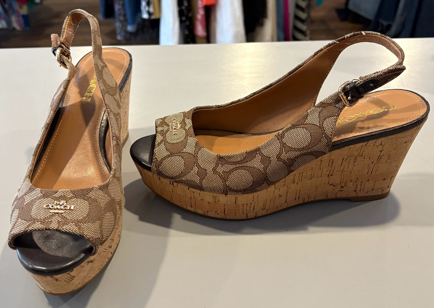 8.5B Coach Wedge Heels