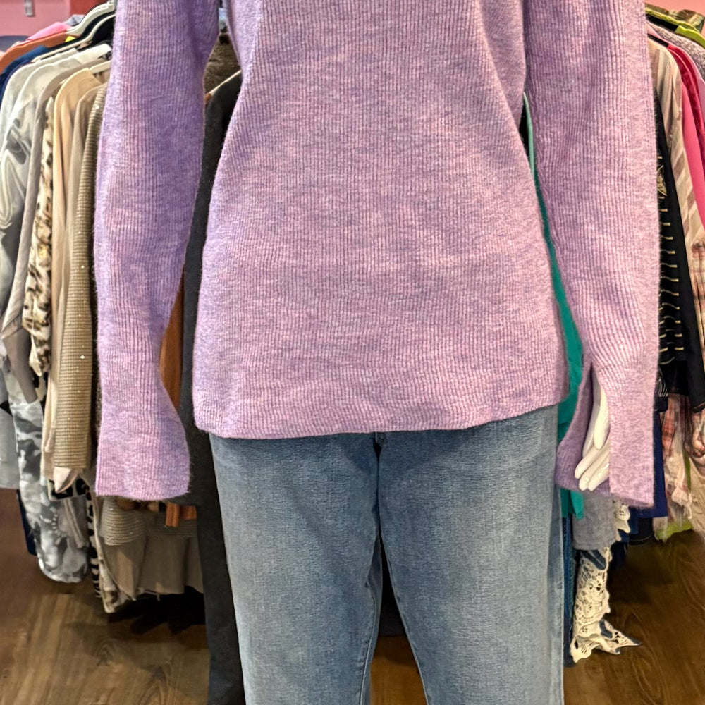 NWT Easel Turtle Neck Purple Sweater Size: M