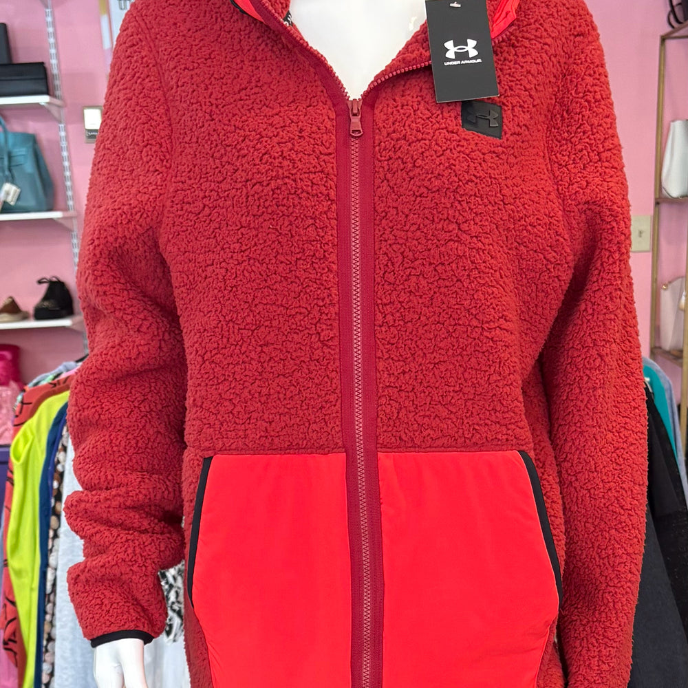 NWT Under Armour Men's Legacy Sherpa Full Zip Hooded Jacket Size: L