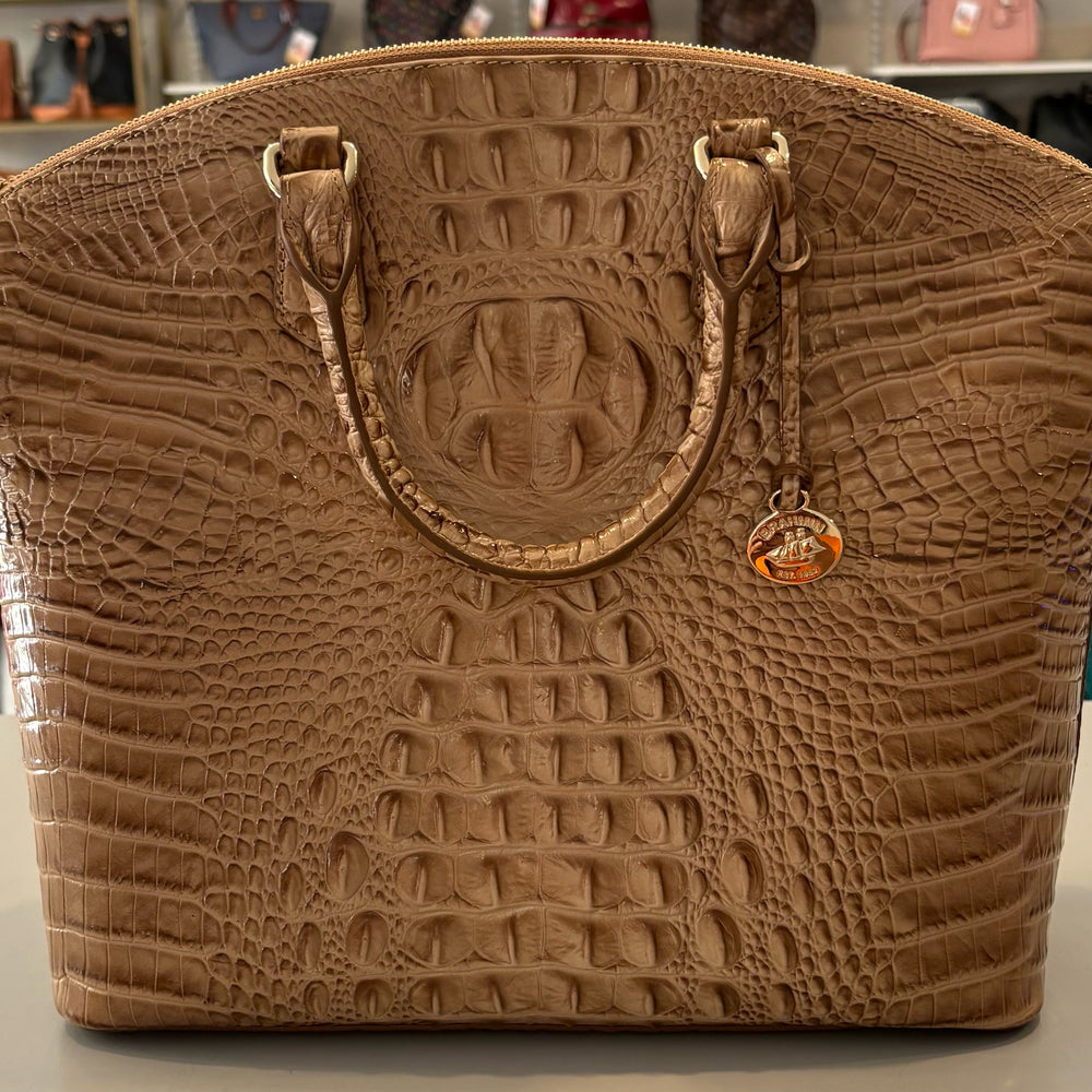 RARE Brahmin Champagne Large Duxbury Satchel Bag