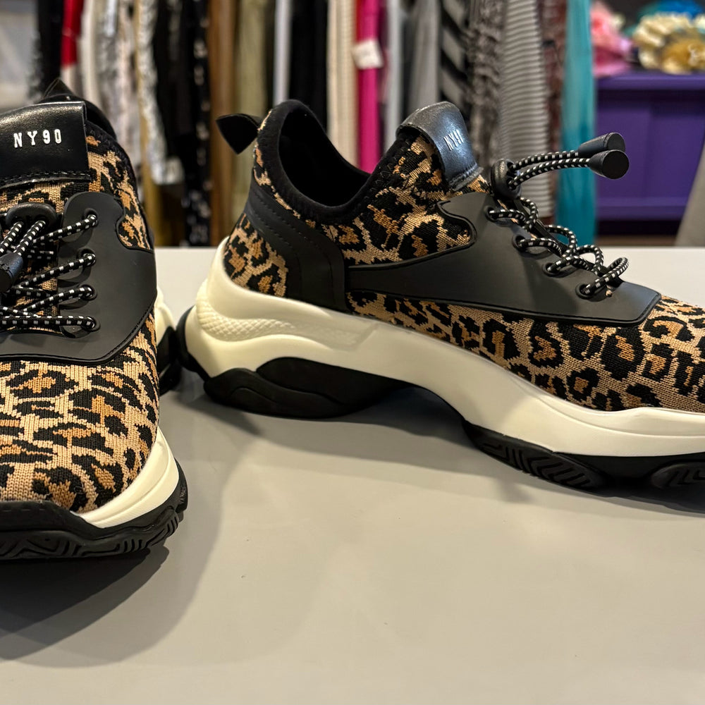 Steve Madden Myles NY90 Leopard Print Sneakers Size:8.5M