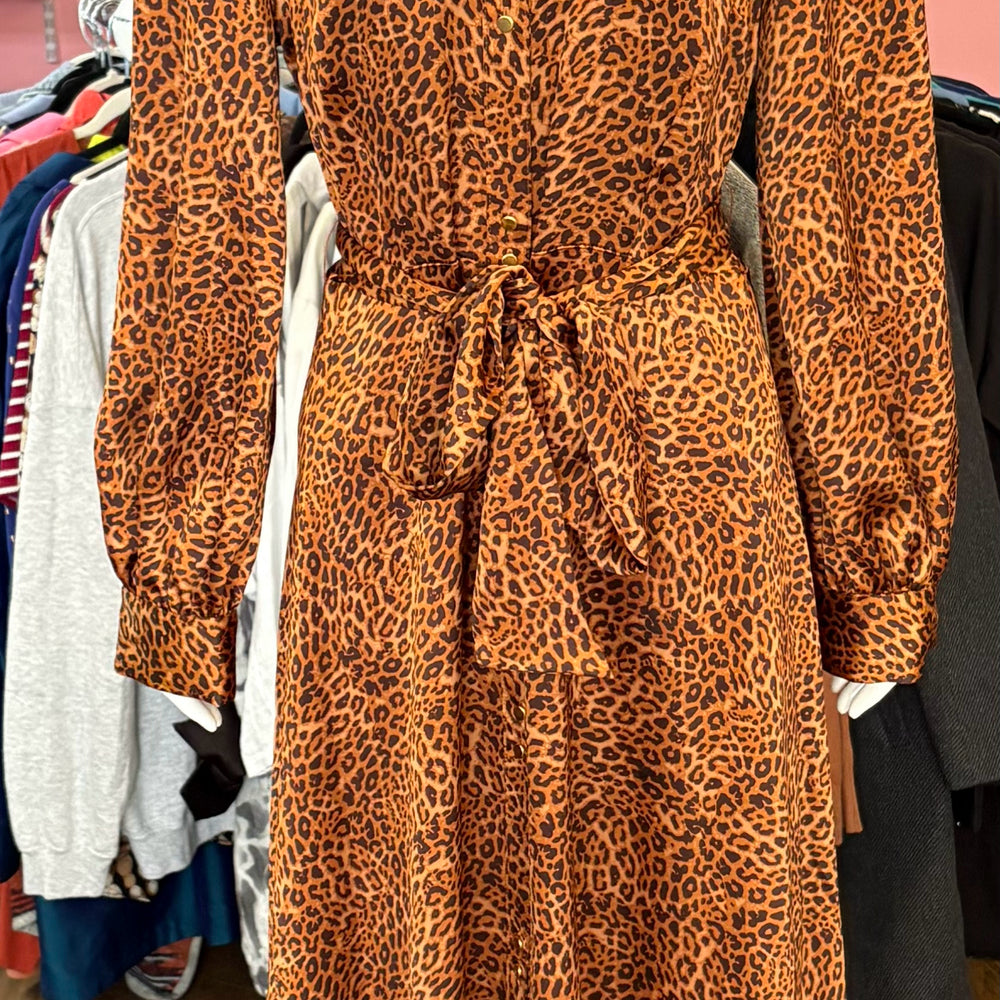 NWOT I.N.C International Concepts Satin Cheetah Print Dress Size: L