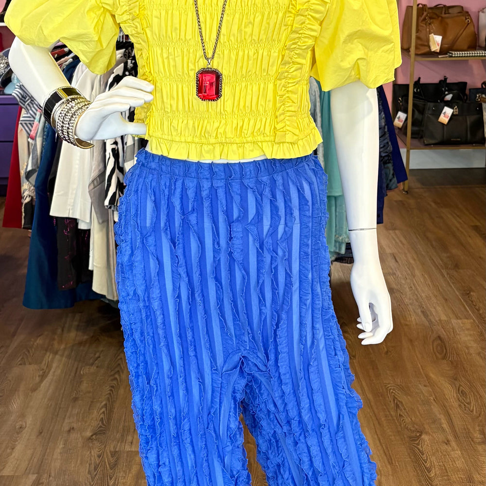 Blue Wide Legged Pants Size: XL