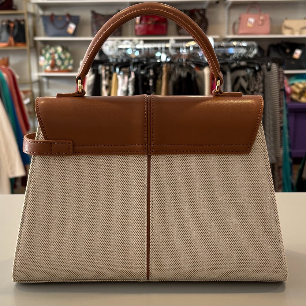 
                      
                        JW PEI Elise Brown Canvas Large Top Handle Bag
                      
                    