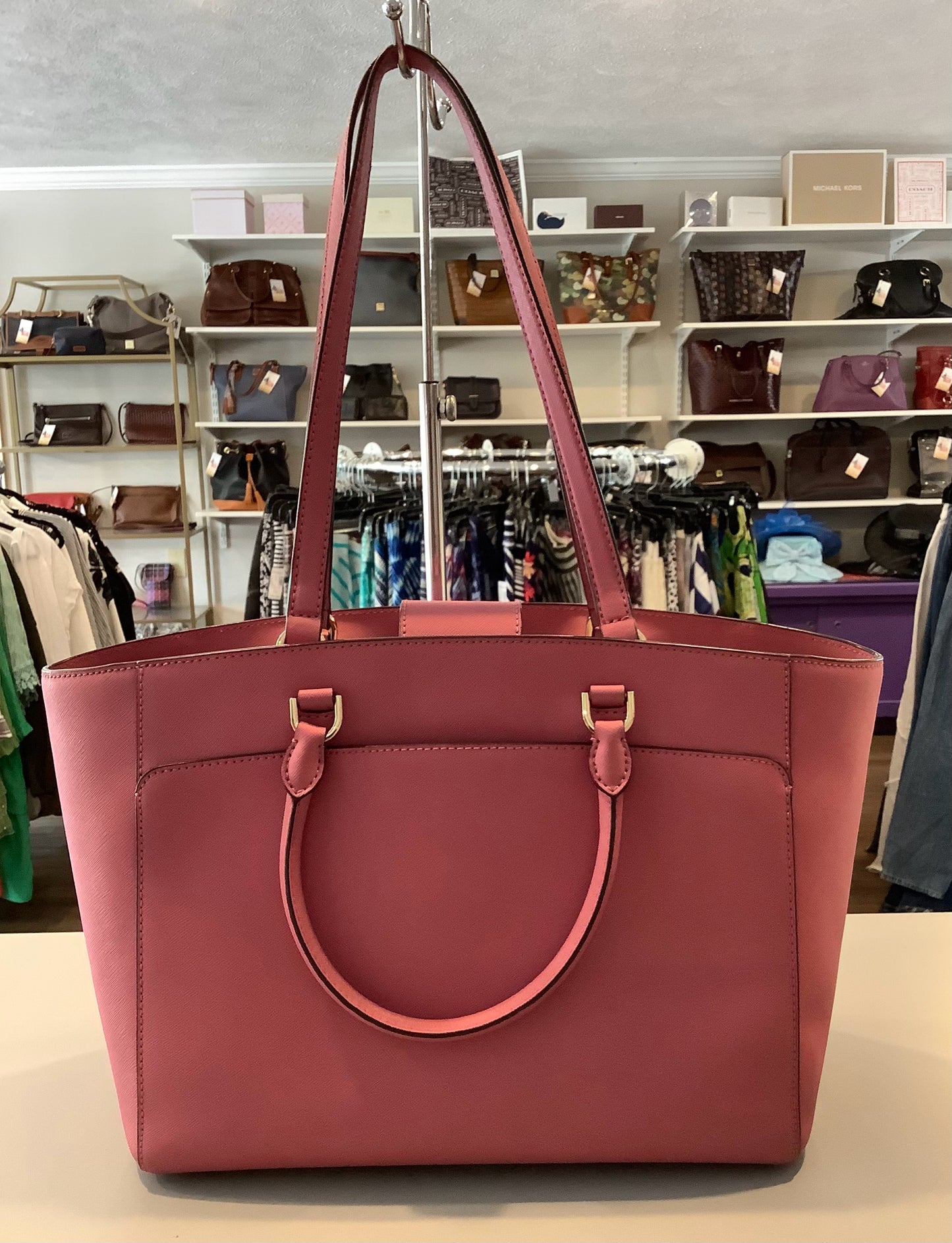 Michael Kors Pink Emmy Large Double Handle Handbag