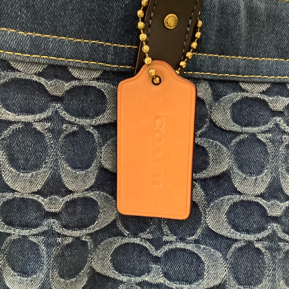 
                      
                        RARE Coach Signature Denim Medium Field Tote in Indigo Midnight Navy
                      
                    
