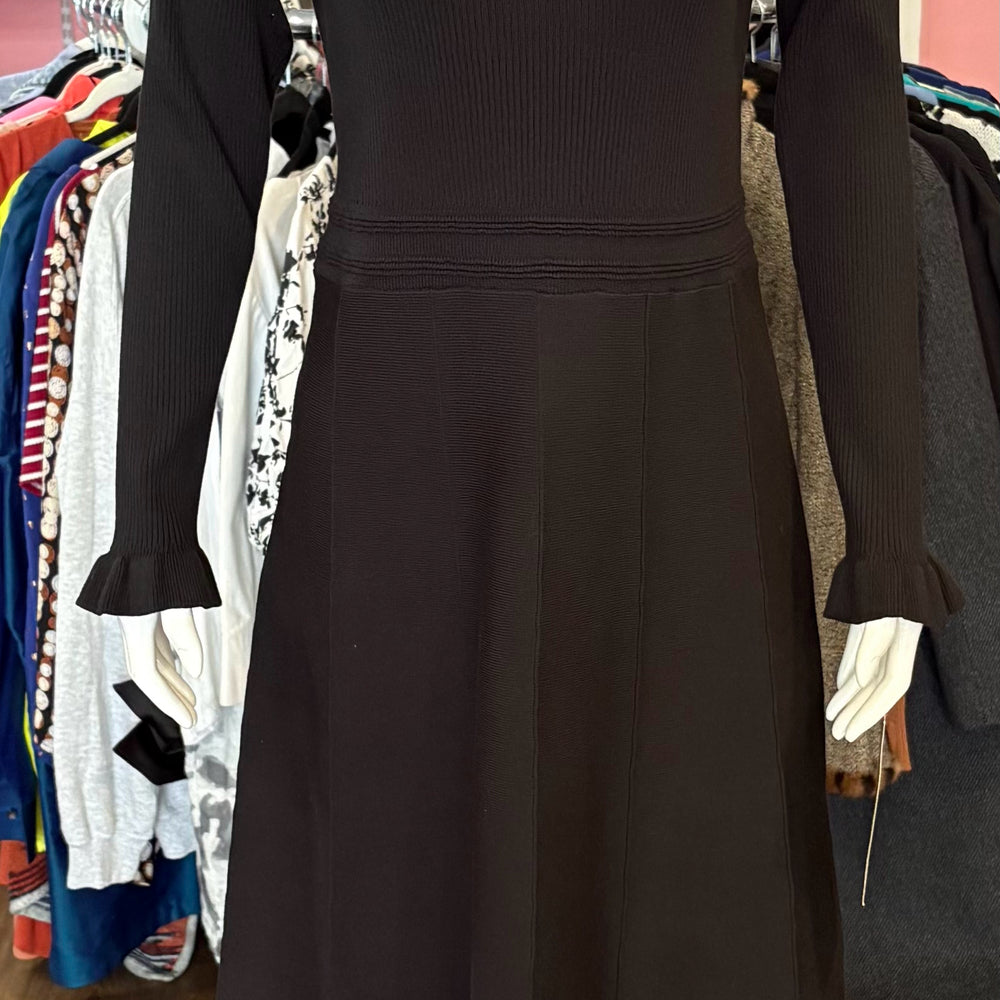 NWT Nina Leonard Black Sweater Dress Size: M