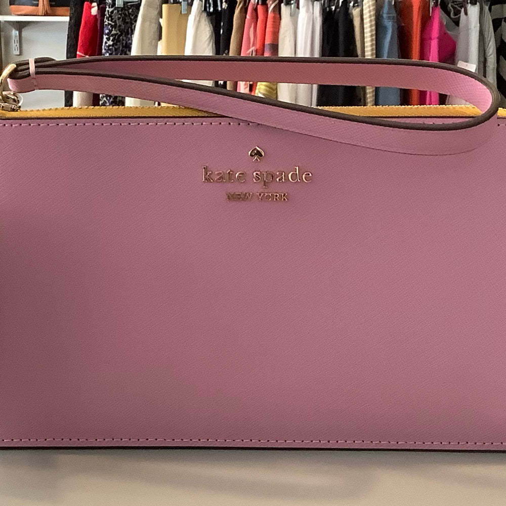 Kate Spade Lucy Lavender & Yellow Bi Color Medium Zip Wristlet