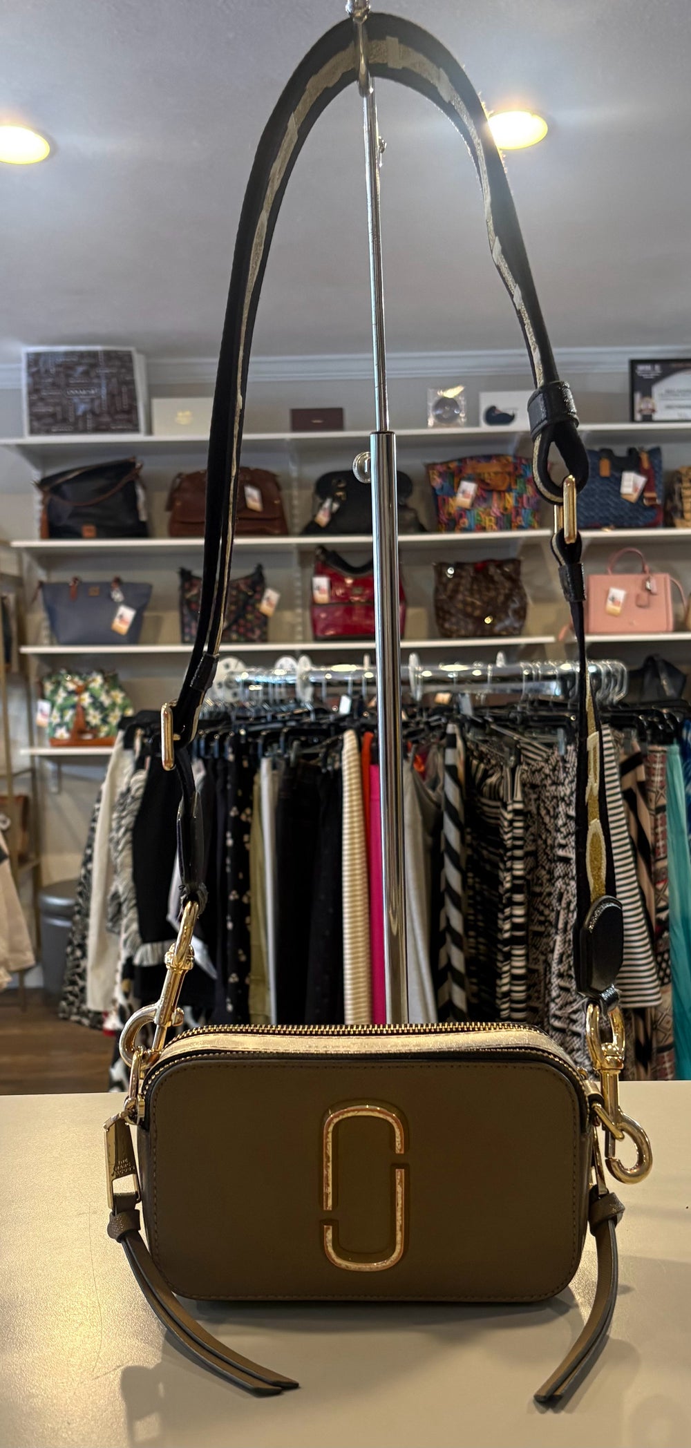 Marc JACOBS The Snapshot Bag in Camel Multicolor