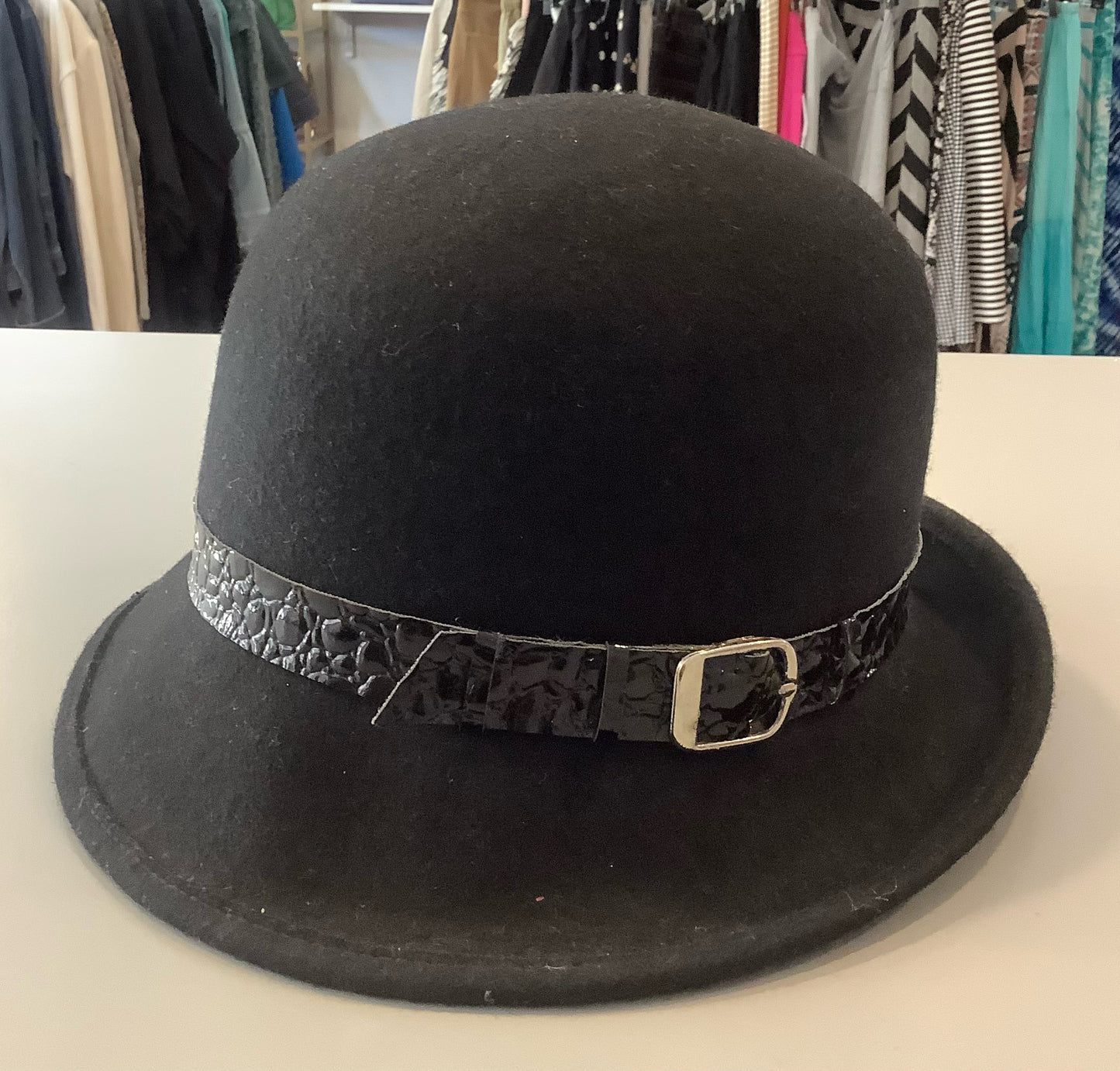 Black 100% Wool Hat