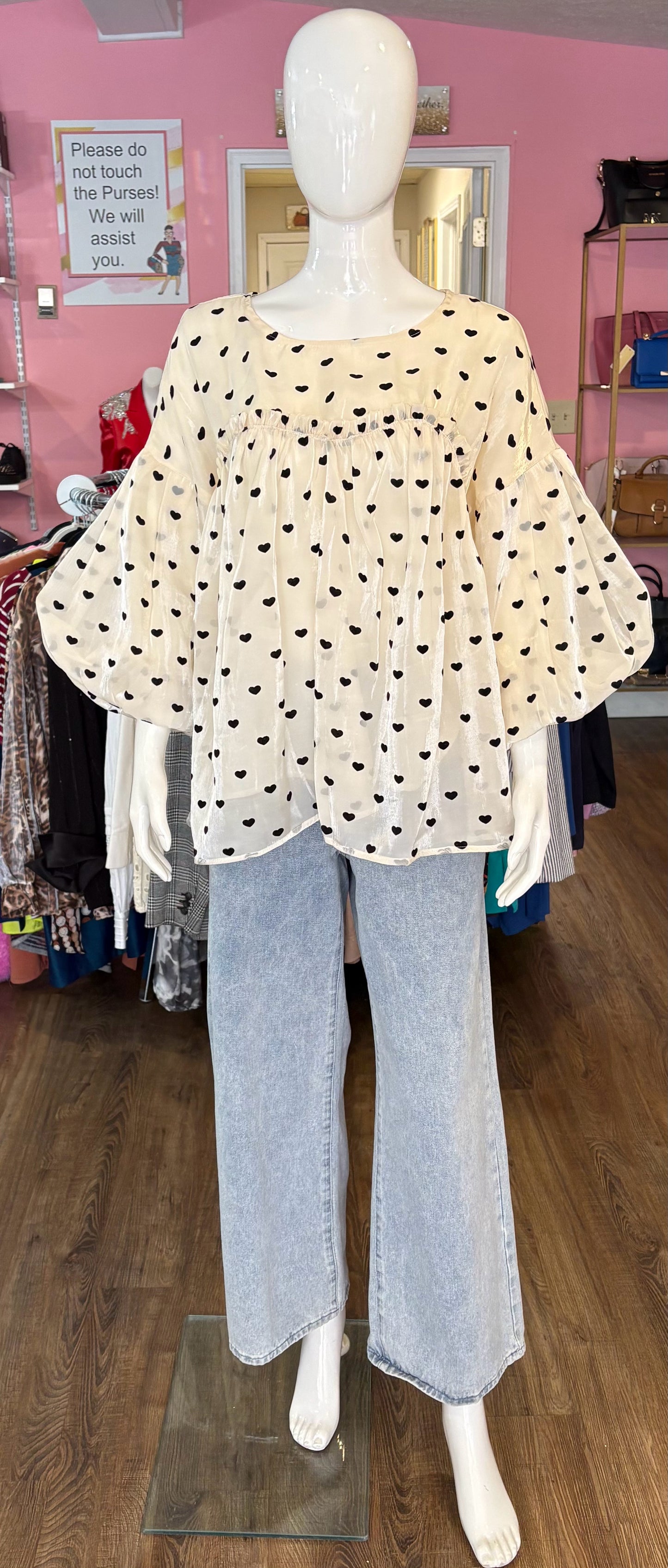 NWOT J FOR JUSTIFY Light Wash Jeans with Heart Rhinestone Detailing Sz:L