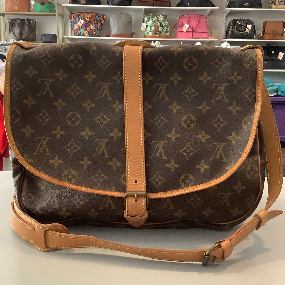 Louis Vuitton Saumur 35 Crossbody Bag Brown Monogram