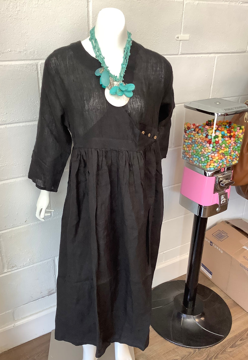 Black  Linen Dress