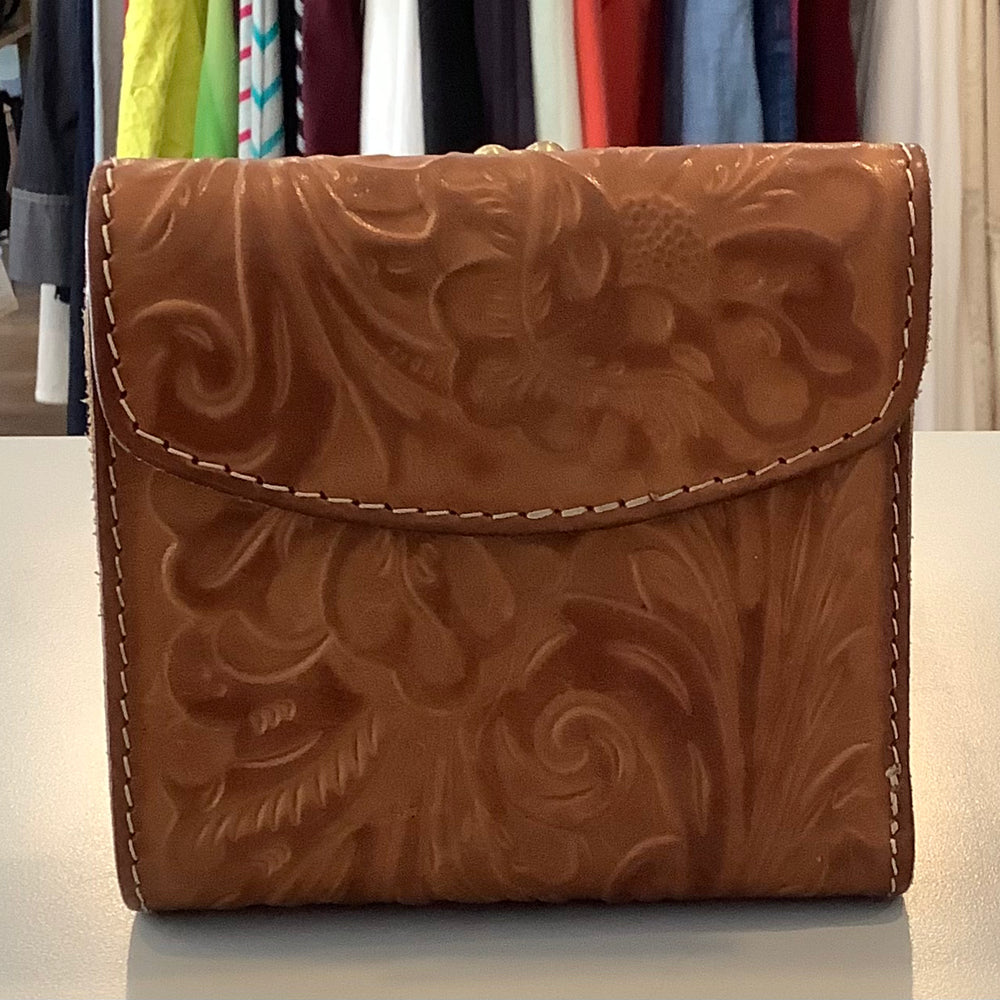 Patricia Nash Burnished Tooled Leather Wallet