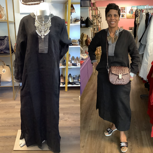 Black Linen Dress